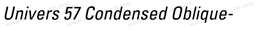 Univers 57 Condensed Oblique字体转换